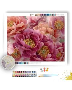 SILKEN PEONY - Paint by Numbers Full Kit