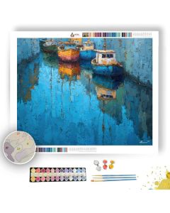 FLOATING LANTERN HARBOR - Paint by Numbers Full Kit