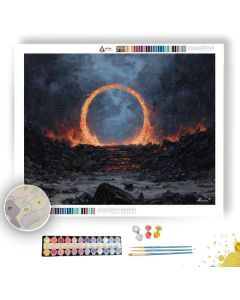 BLAZING SANCTUM ARC - Paint by Numbers Full Kit