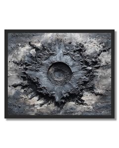 OBSIDIAN SYMMETRY BLOOM - FRAMED