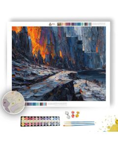 PALE CASCADE BLAZING - Paint by Numbers Full Kit