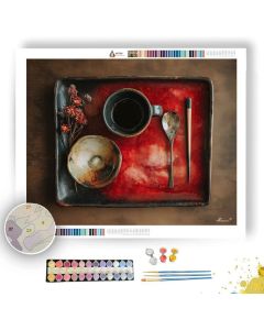 CRIMSON RITUAL BLOOM - Paint by Numbers Full Kit