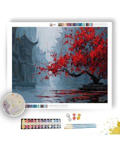 CRIMSON TREE CROWN - Paint by Numbers Full Kit