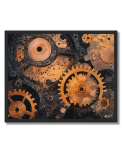 PRESSURE GEAR COPPER - FRAMED