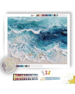 BLUE SEA FOAM - Paint by Numbers Full Kit