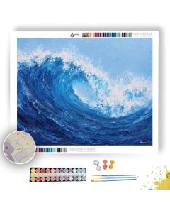 WAVE DEEP BLUE - Paint by Numbers Full Kit