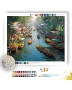 THAI FLOATING MARKET - Paint by Numbers Full Kit