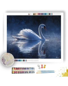 FROST FEATHER SWAN - Paint by Numbers Full Kit