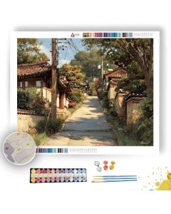 KOREAN VILLAGE ROAD - Paint by Numbers Full Kit