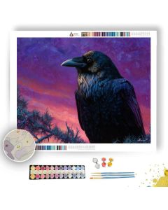 GLOW EYE RAVEN - Paint by Numbers Full Kit