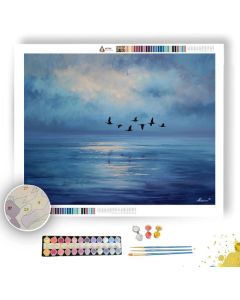 BIRDS OVER WATER - Paint by Numbers Full Kit