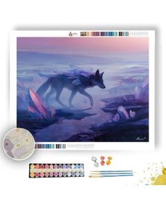 CRYSTAL WOLF PATH - Paint by Numbers Full Kit