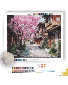 JAPANESE CHERRY STREET - Paint by Numbers Full Kit