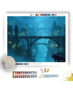 MIST BRIDGE CITY - Paint by Numbers Full Kit