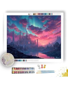 SUNSET AURORA CAPITAL - Paint by Numbers Full Kit