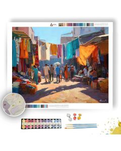 MOROCCAN MARKET MORNING - Paint by Numbers Full Kit