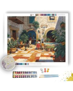 MEXICAN COURTYARD LIFE - Paint by Numbers Full Kit