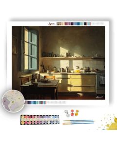 QUIET KITCHEN EVENING - Paint by Numbers Full Kit
