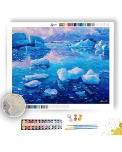 GLACIER LAGOON ICE - Paint by Numbers Full Kit