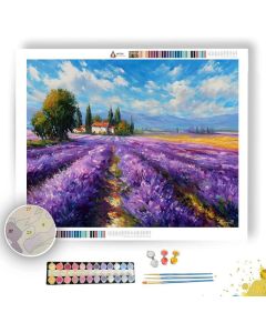 LAVENDER FIELDS PROVENCE - Paint by Numbers Full Kit