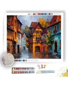 ALSACE VILLAGE HOUSES - Paint by Numbers Full Kit