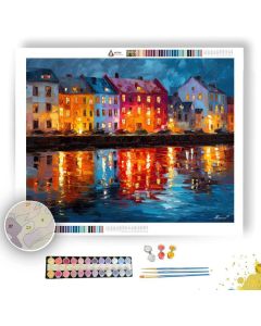REYKJAVIK HARBOR EVENING - Paint by Numbers Full Kit