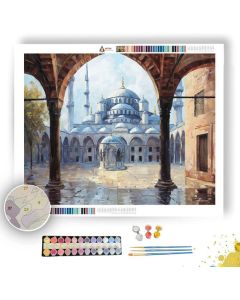BLUE MOSQUE COURTYARD - Paint by Numbers Full Kit