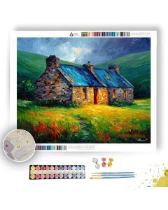 IRISH STONE COTTAGE - Paint by Numbers Full Kit