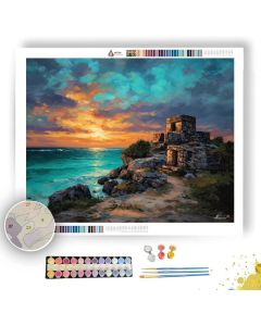 TULUM COAST RUINS - Paint by Numbers Full Kit