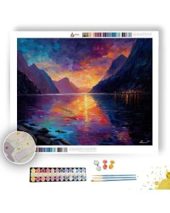 FIORDLAND TWILIGHT - Paint by Numbers Full Kit