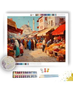 TURKISH MARKET MORNING - Paint by Numbers Full Kit