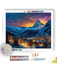 ZERMATT VILLAGE LIGHT - Paint by Numbers Full Kit