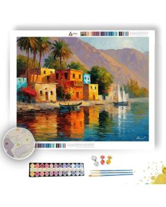 EGYPTIAN RIVER VILLAGE - Paint by Numbers Full Kit