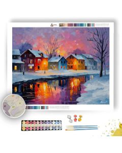 FINNISH WINTER VILLAGE - Paint by Numbers Full Kit