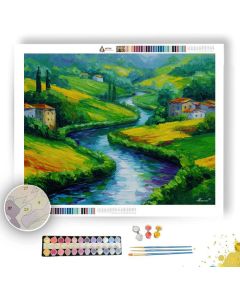 PORTUGUESE RIVER CURVE - Paint by Numbers Full Kit