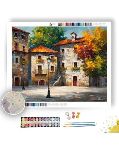 PORTUGUESE VILLAGE SQUARE - Paint by Numbers Full Kit