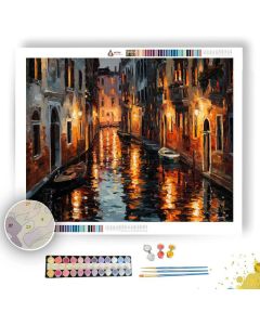 VENICE CANAL GLOW - Paint by Numbers Full Kit