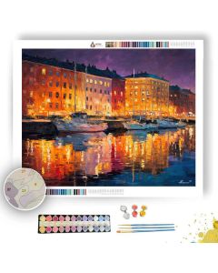 HELSINKI HARBOR GLOW - Paint by Numbers Full Kit