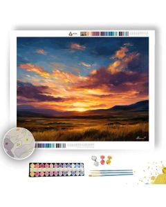 ICELANDIC SUNSET PLAIN - Paint by Numbers Full Kit