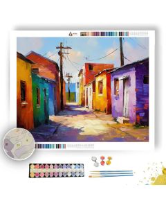 SOWETO STREET SCENE - Paint by Numbers Full Kit