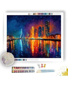 ROTTERDAM SKYLINE - Paint by Numbers Full Kit