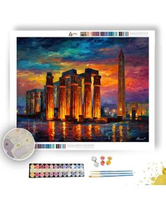LUXOR TEMPLE TWILIGHT - Paint by Numbers Full Kit