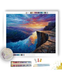 PREIKESTOLEN CLIFF VIEW - Paint by Numbers Full Kit