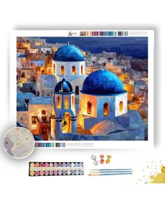 SANTORINI BLUE DOME - Paint by Numbers Full Kit