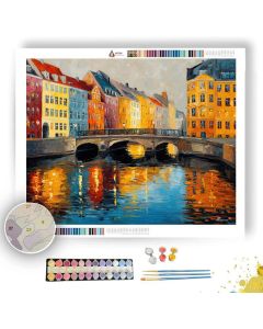 COPENHAGEN CANAL BRIDGE - Paint by Numbers Full Kit