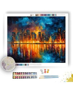 LUMINOUS SKY CITY - Paint by Numbers Full Kit