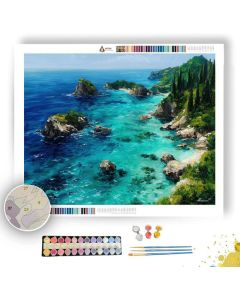 CORFU GREEN COAST - Paint by Numbers Full Kit