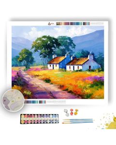 SOUTH AFRICAN VILLAGE ROAD - Paint by Numbers Full Kit