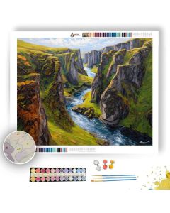 ICELANDIC CANYON DEPTH - Paint by Numbers Full Kit