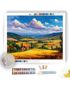 TURKISH COUNTRYSIDE FIELDS - Paint by Numbers Full Kit